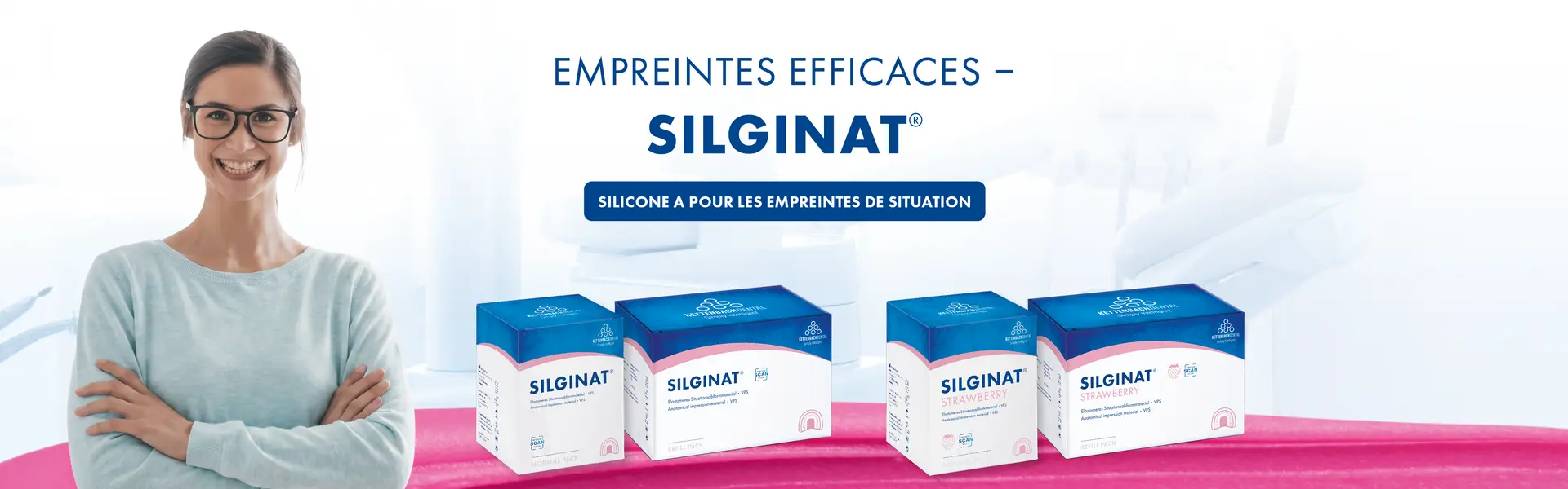 Empreintes efficaces : SILGINAT, silicone a pour les empreintes de situation